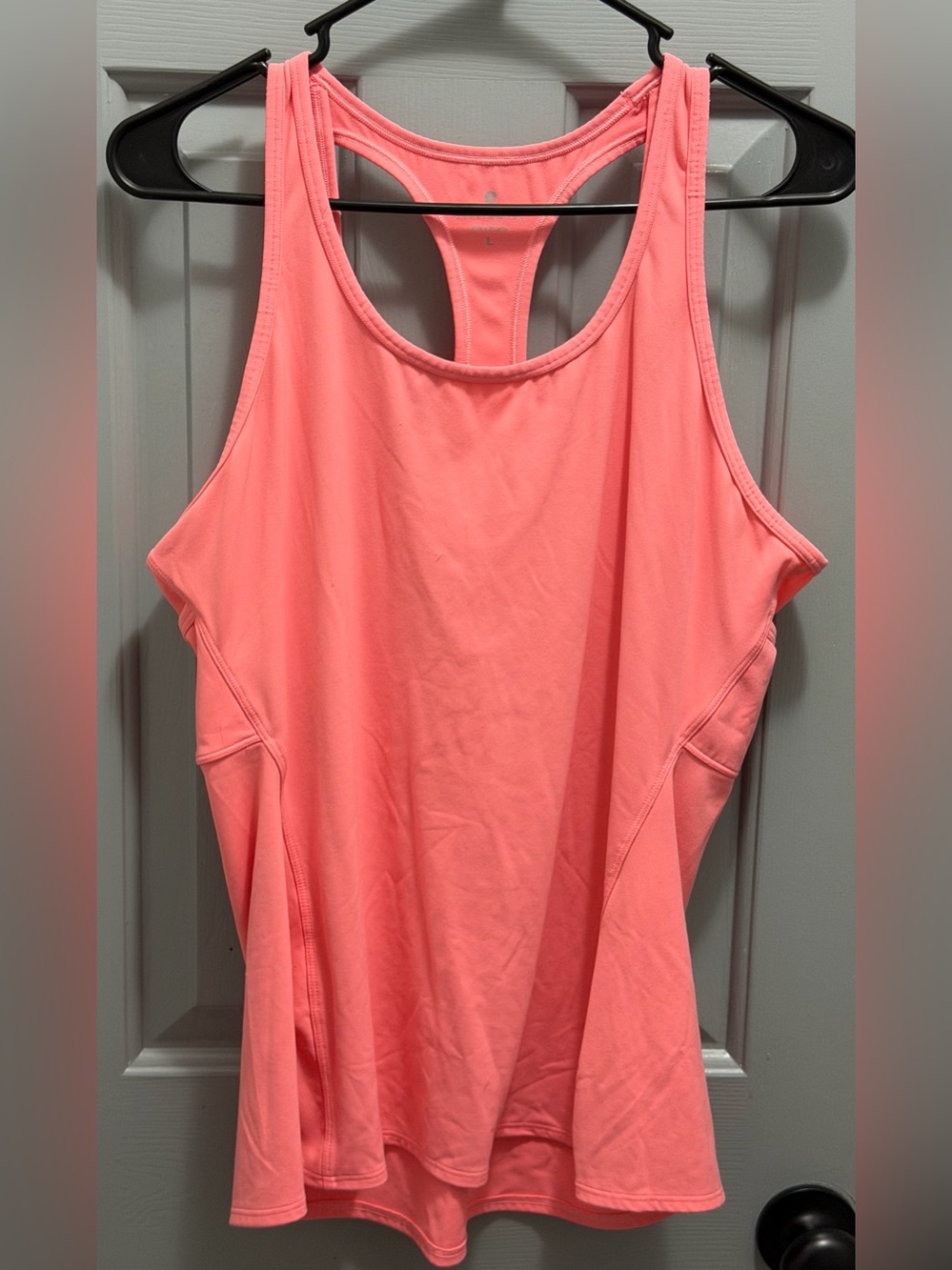 Athleta Tank Light Pink Racerback Fitted Wicking Womens Size Large